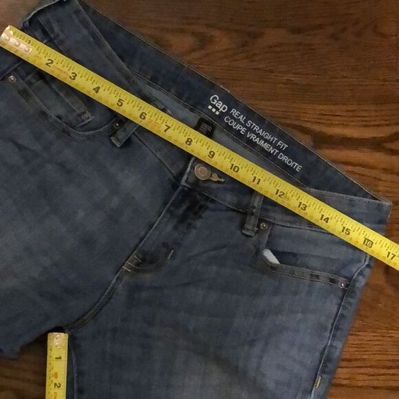 GAP Women’s Medium - Light Wash REAL STRAIGHT Denim Low Rise Jeans Sz 8/29 - Picture 5 of 8